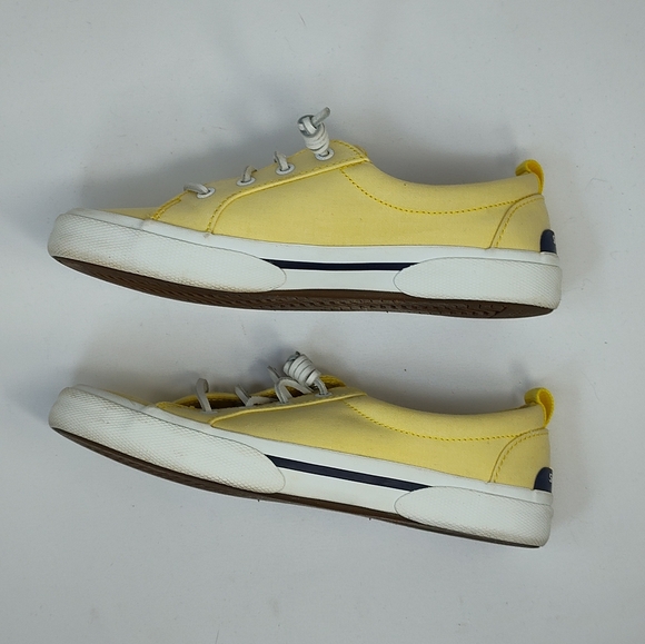 Sperry Women's Crest Vibe Bright Yellow Canvas Sneakers Size 6.5 - Picture 4 of 9